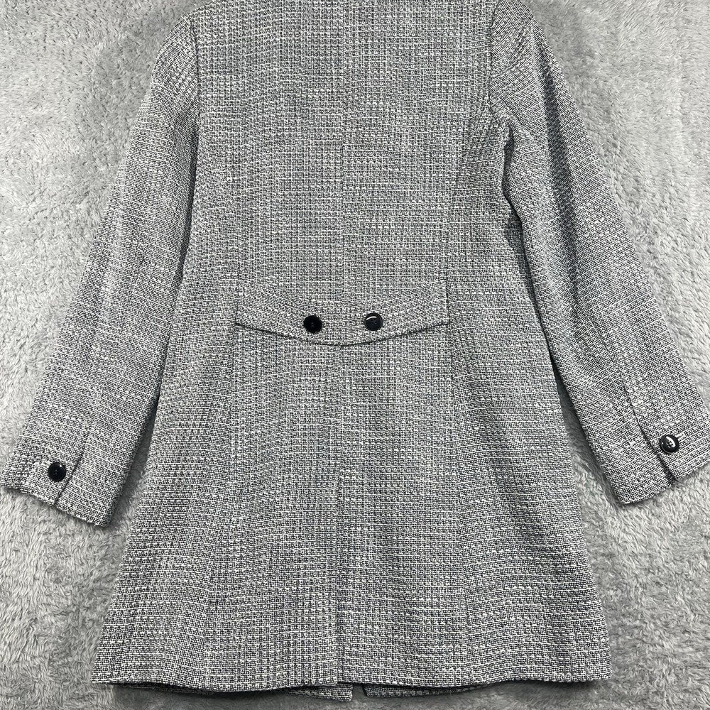 Pendleton Coat Womens 8 Blue White Tweed Mid Length Lined Overcoat‎ Business - Picture 8 of 14
